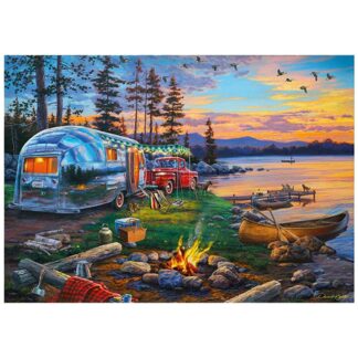 300PCS 3D Creative Campsite Jigsaw Wooden Puzzle Game