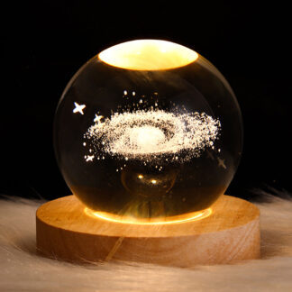 3D Galaxy Crystal Ball Night Light Glass Sphere