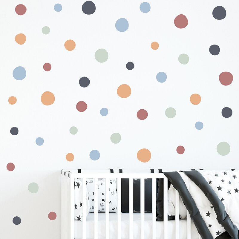 Polka Dots Irregular Circle Pattern Set Wall Stickers - Image 4