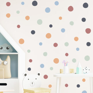Polka Dots Irregular Circle Pattern Set Wall Stickers