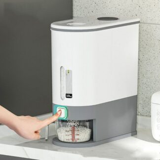 6KG Rice Storage Box Sealed Rice Dispenser Large Capacity Grain Storage Jar