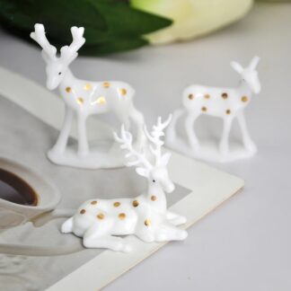 3pcs White Reindeer Christmas Decorations