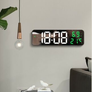 9 Inch Digital Wall Clock Temperature and Humidity Display