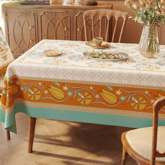 Pastoral Style Tulip Luxury Tablecloth