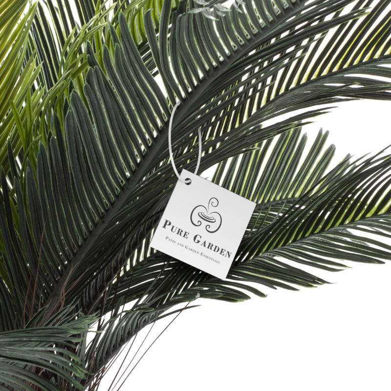 Artificial Cycas Palm Tree- 3-Foot Potted Faux Plant- by - Image 4