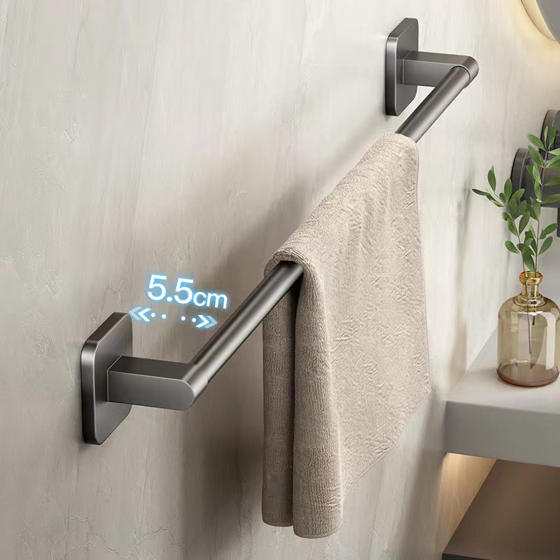 Bathroom Towel Holder Wall-Mounted Towel Rack - Image 3