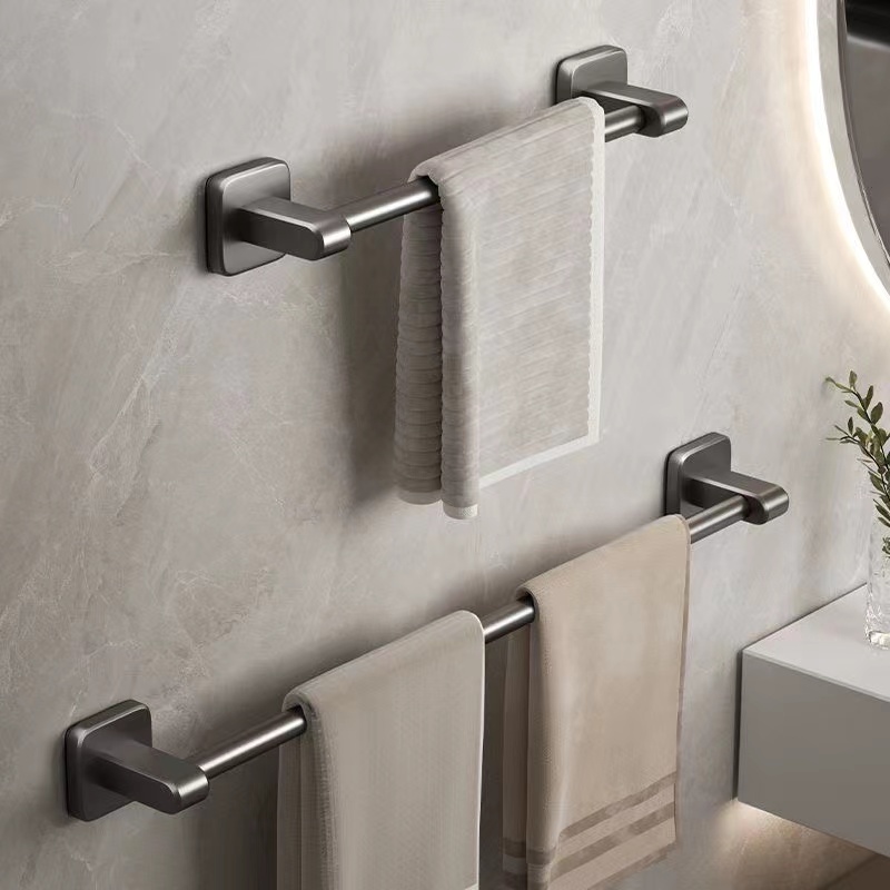 Bathroom Towel Holder Wall-Mounted Towel Rack