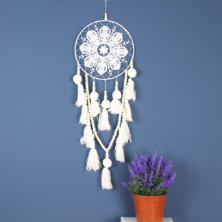Beige Tassel Dream Catcher Room Wall Hanging