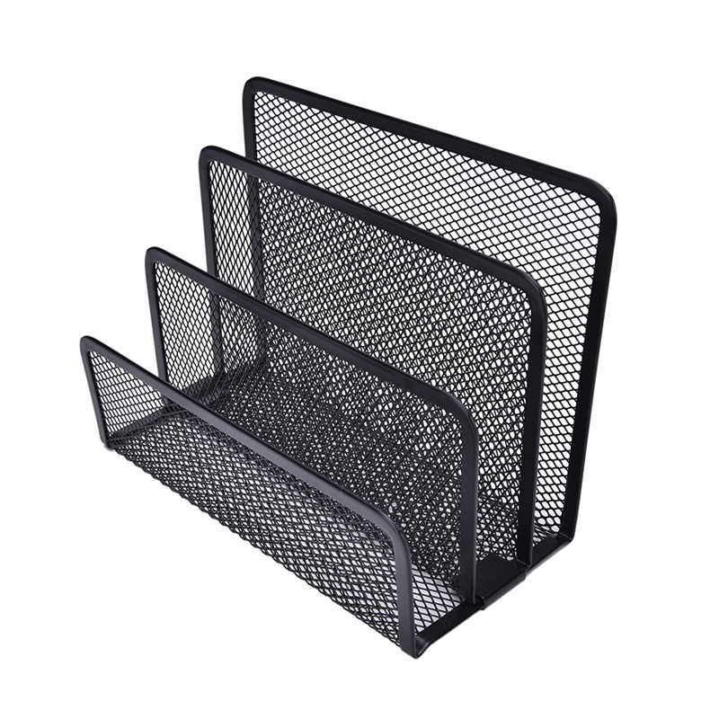 Black Metal Mesh Desk Organizer - Image 3