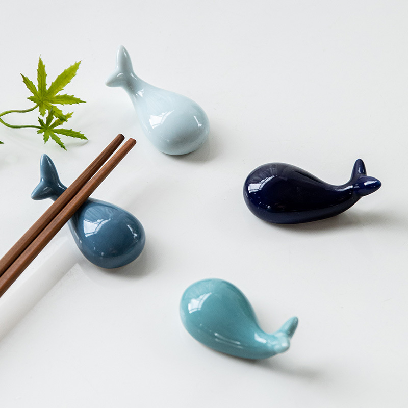 Cartoon Ceramic Chopsticks Holders Fish Whale Shape