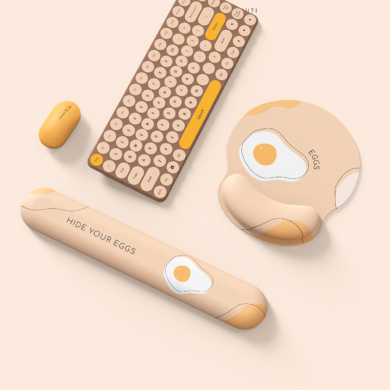 Cartoon Mouse Pad Keyboard Wrist Rest Hand Support Set