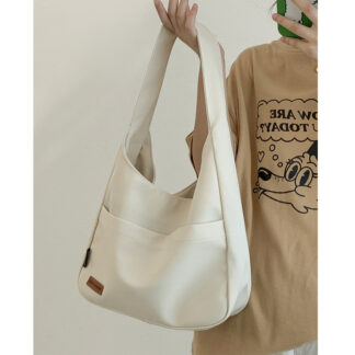 Casual Trendy Fashion Tote Bag Large-capacity, White