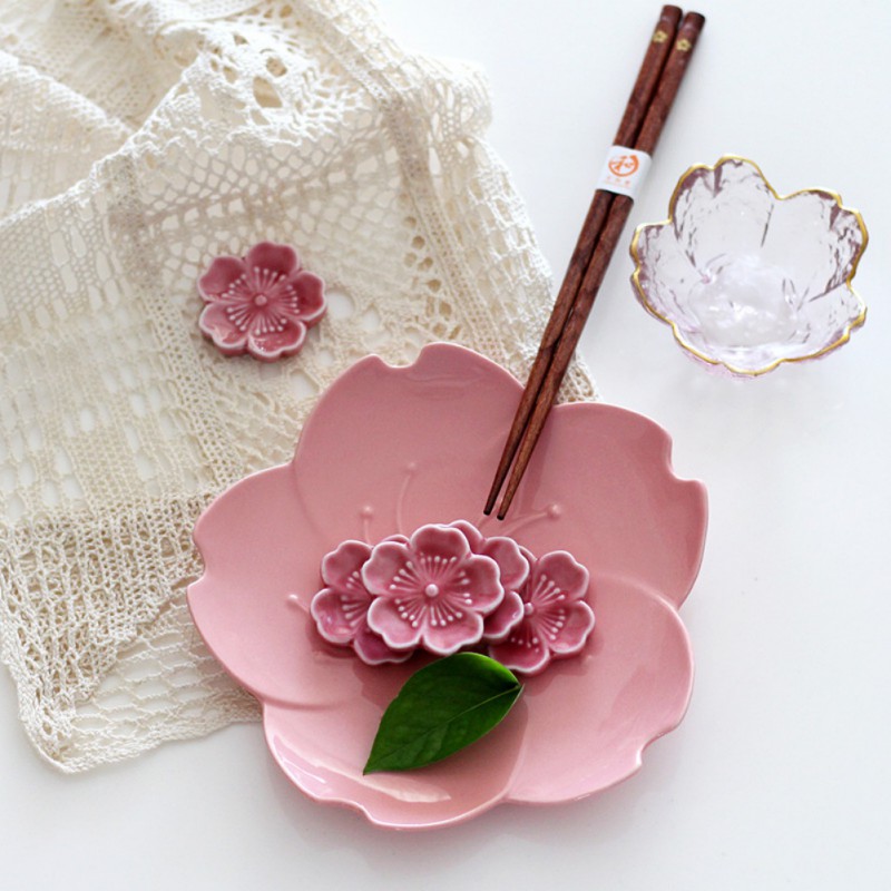 Ceramic Sakura Blossom Chopsticks Holder - Image 2