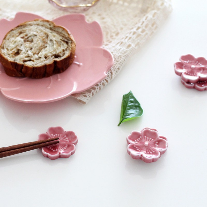 Ceramic Sakura Blossom Chopsticks Holder - Image 3