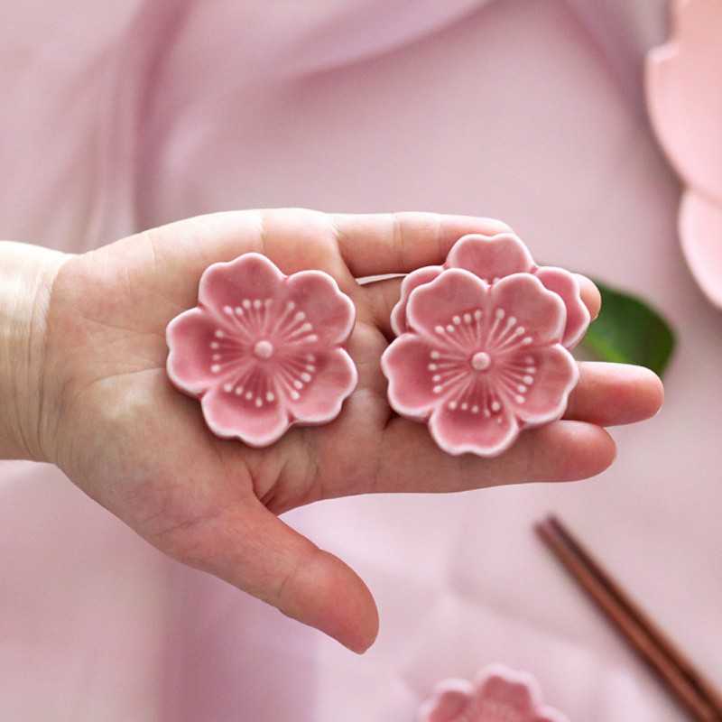 Ceramic Sakura Blossom Chopsticks Holder - Image 4