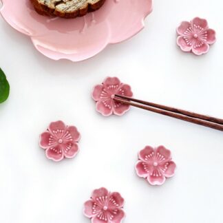 Ceramic Sakura Blossom Chopsticks Holder