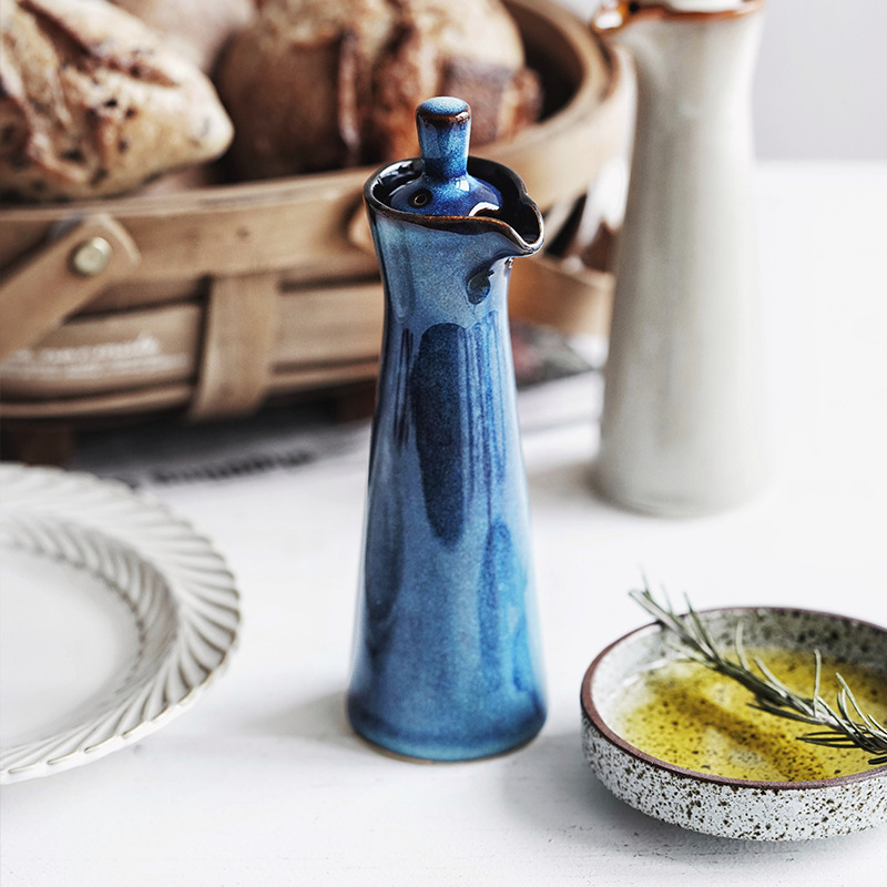 Ceramics Seasoning Bottle with Cover Liquid Condiment Storage Jar - Image 2