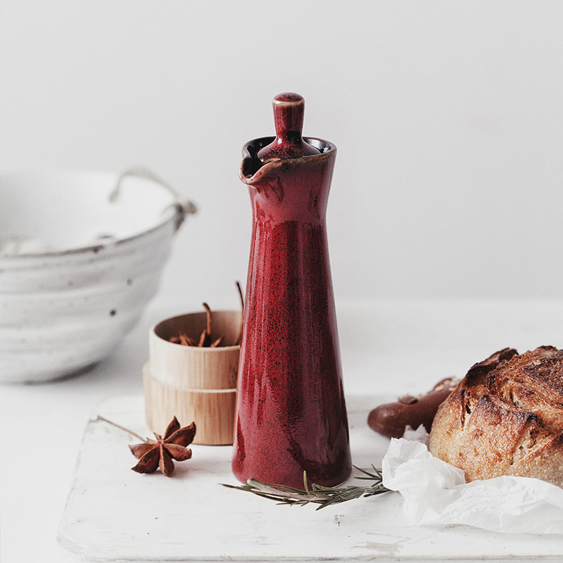 Ceramics Seasoning Bottle with Cover Liquid Condiment Storage Jar - Image 3