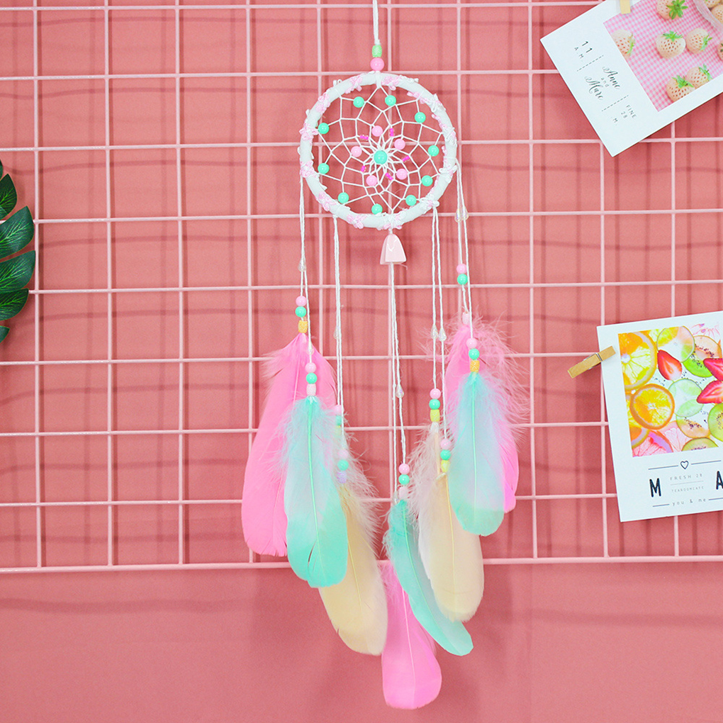 Colorful Bead Feather Dream Catcher - Image 3