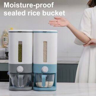 Convenient Grain Rice Storage Box One Key Press Rice Storage Bucket