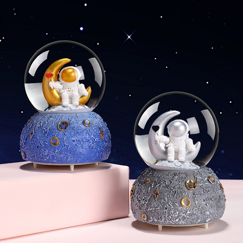 Creative Astronauts Snow Globe Luminous Crystal Ball Music Box - Image 5
