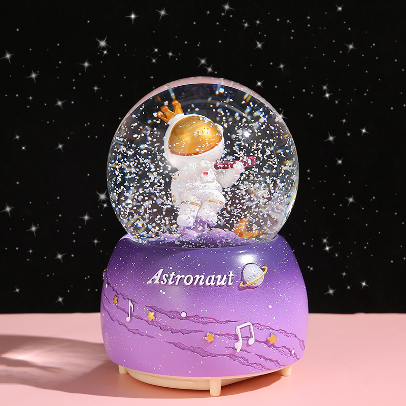 Creative Astronauts Snow Globe Luminous Crystal Ball Music Box - Image 6