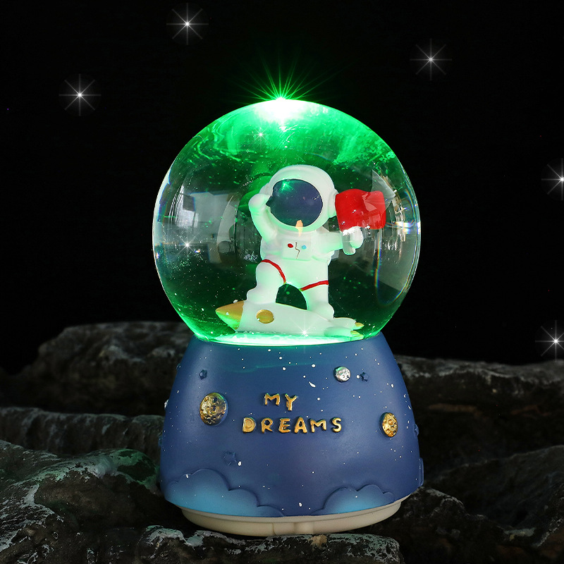 Creative Astronauts Snow Globe Luminous Crystal Ball Music Box - Image 7