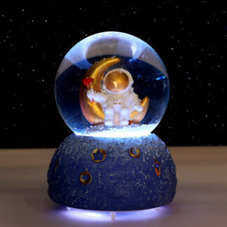 Creative Astronauts Snow Globe Luminous Crystal Ball Music Box