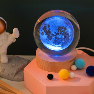 Crystal Ball Night Light 3D Planet with Touch Switch LED Light