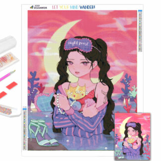 DIY 5D Cute Girl Diamond Painting