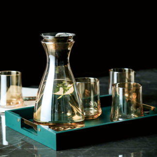 Denmark Glass Water Carafe with Steel Lid