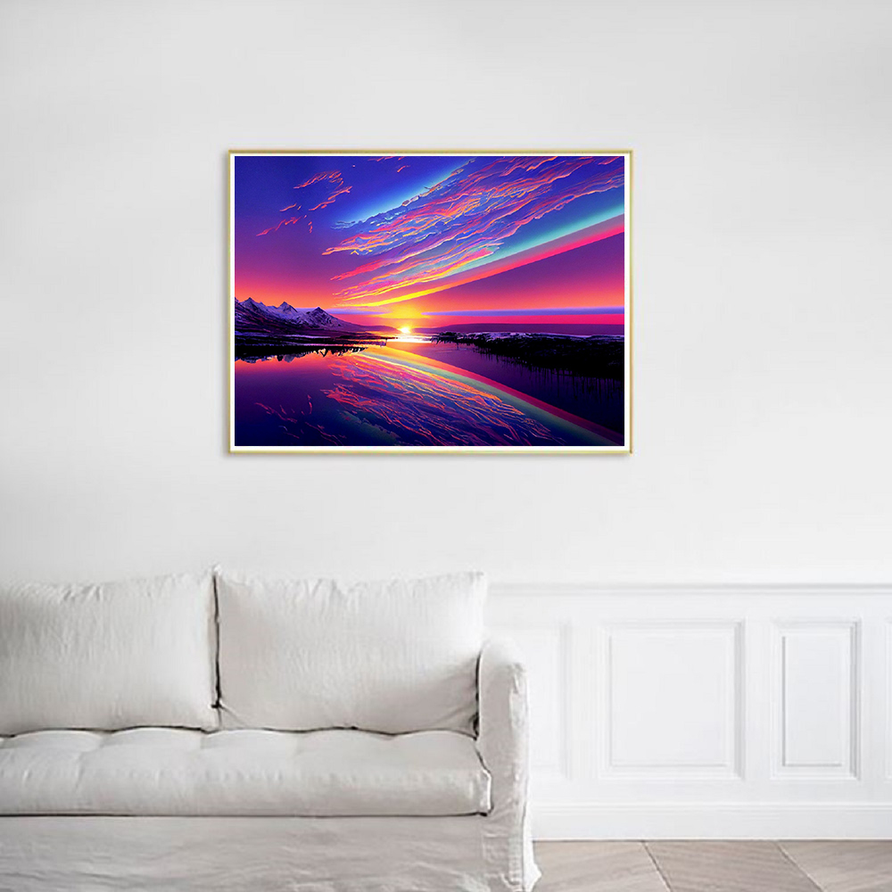 Kaleidoscope Sky Sea Mountain Diamond Art Painting - Image 2