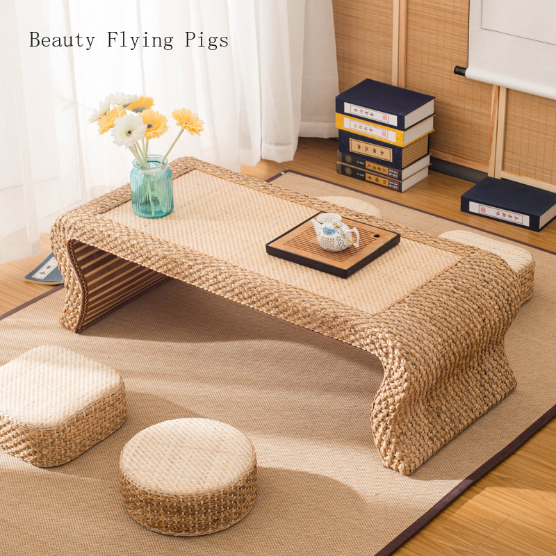 Decorative Round Rattan Tatami Sitting Cushion Meditation Mat - Image 3