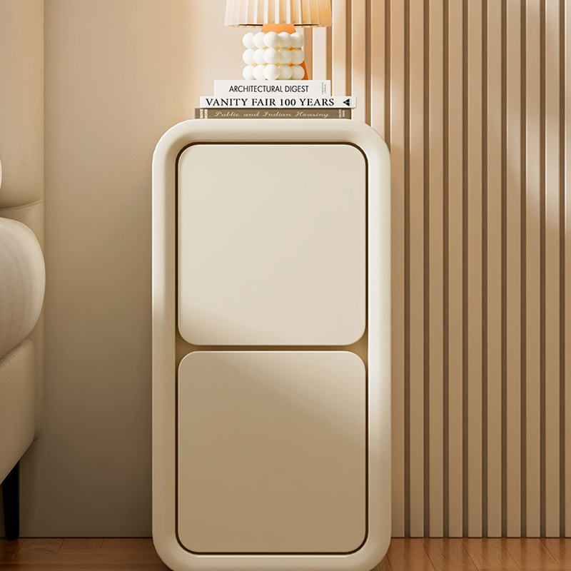 Drawer Nordic Nightstand Modern Minimalist White - Image 3