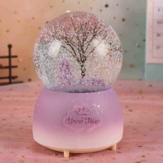 Dream Tree Snow Crystal Ball Music Box Home Decoration