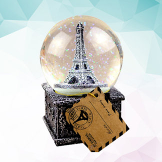 Vintage Eiffel Tower Snow Globe Musical Boxes Crystal Balls