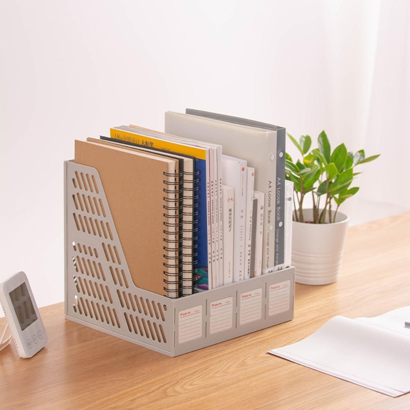 File Holder with 4 Vertical Compartments Large Capacity - Image 2