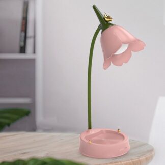 Flower Desk Lamp Student Lighting, Pink