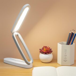 Foldable Rechargable Desk Lamp USB Dimmable, White