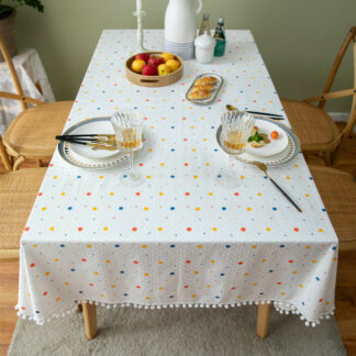 100% Cotton Colorful Jacquard Weave Rectangular Tablecloths