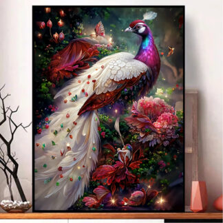 Fantasy Peacock Flowers Diamond Painting
