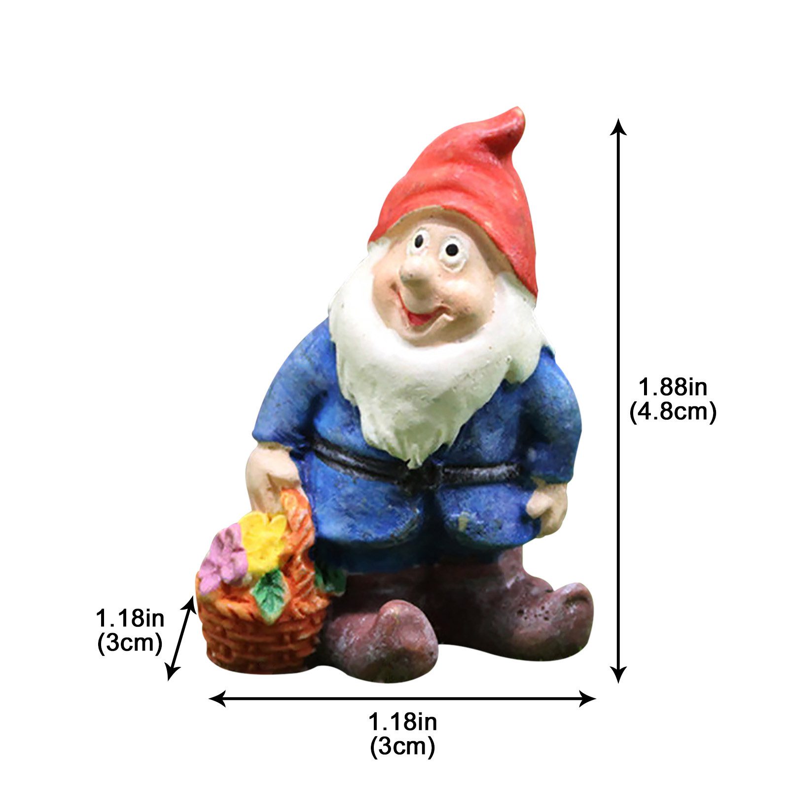 3PCS Little Gnome Figurines In The Funny Resin Fairy Garden - Image 7