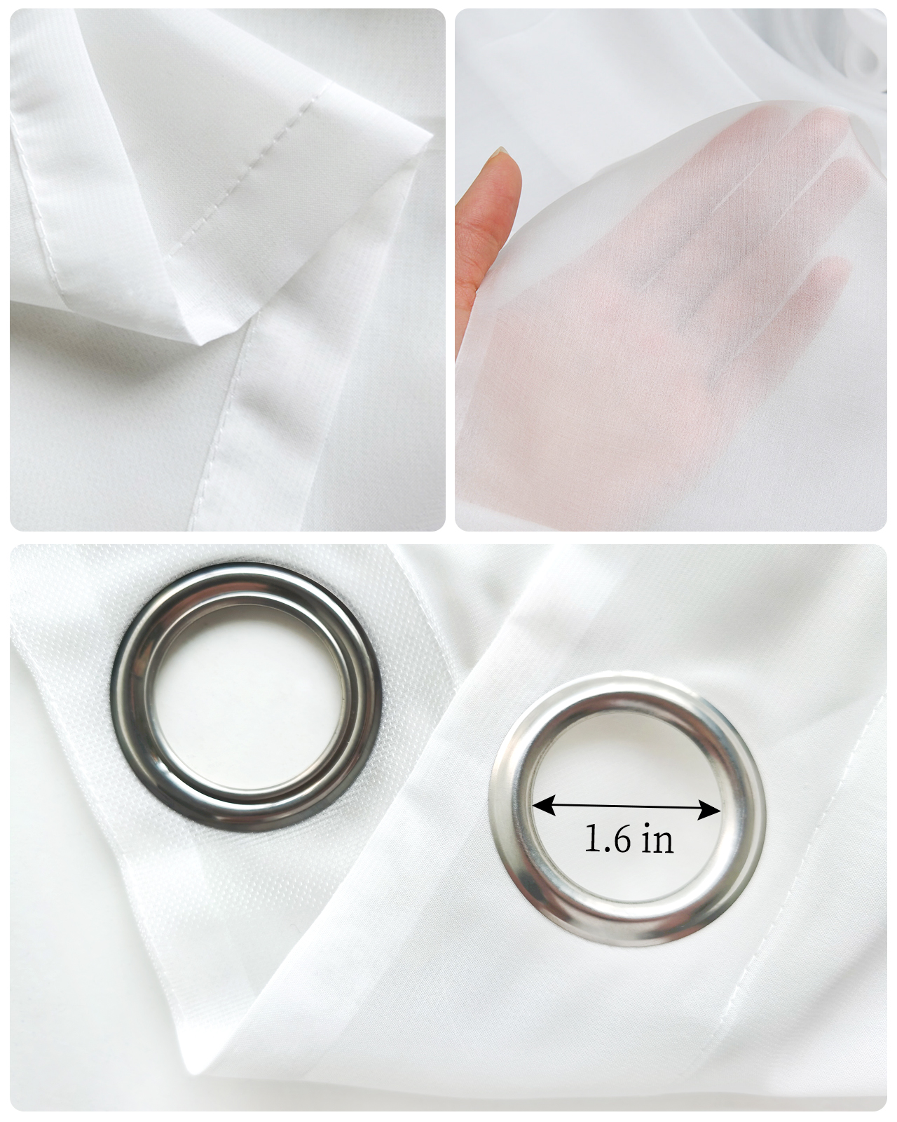 Green Leaf Eucalyptus Plant Tulle Sheer Curtains - Image 6