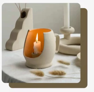 Nordic Modern Ceramic Vase For Interior Candle Holder