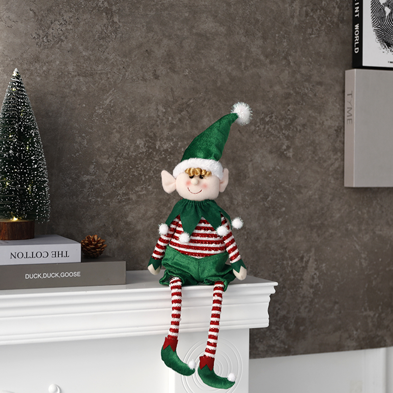 Christmas Plush Leg Elf Doll Ornaments, Set Of 2 - Image 4