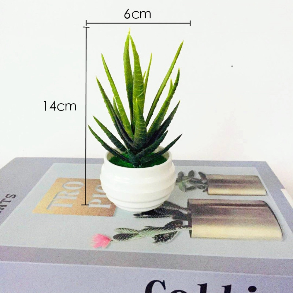 Mini Artificial Aloe Plants Bonsai Small Simulated Tree Pot - Image 4