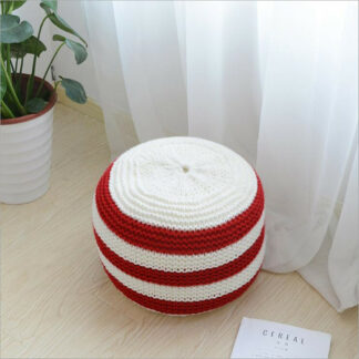 New Style Red Knitted Woolen Round Cushion Can Be Disassemble To Wash