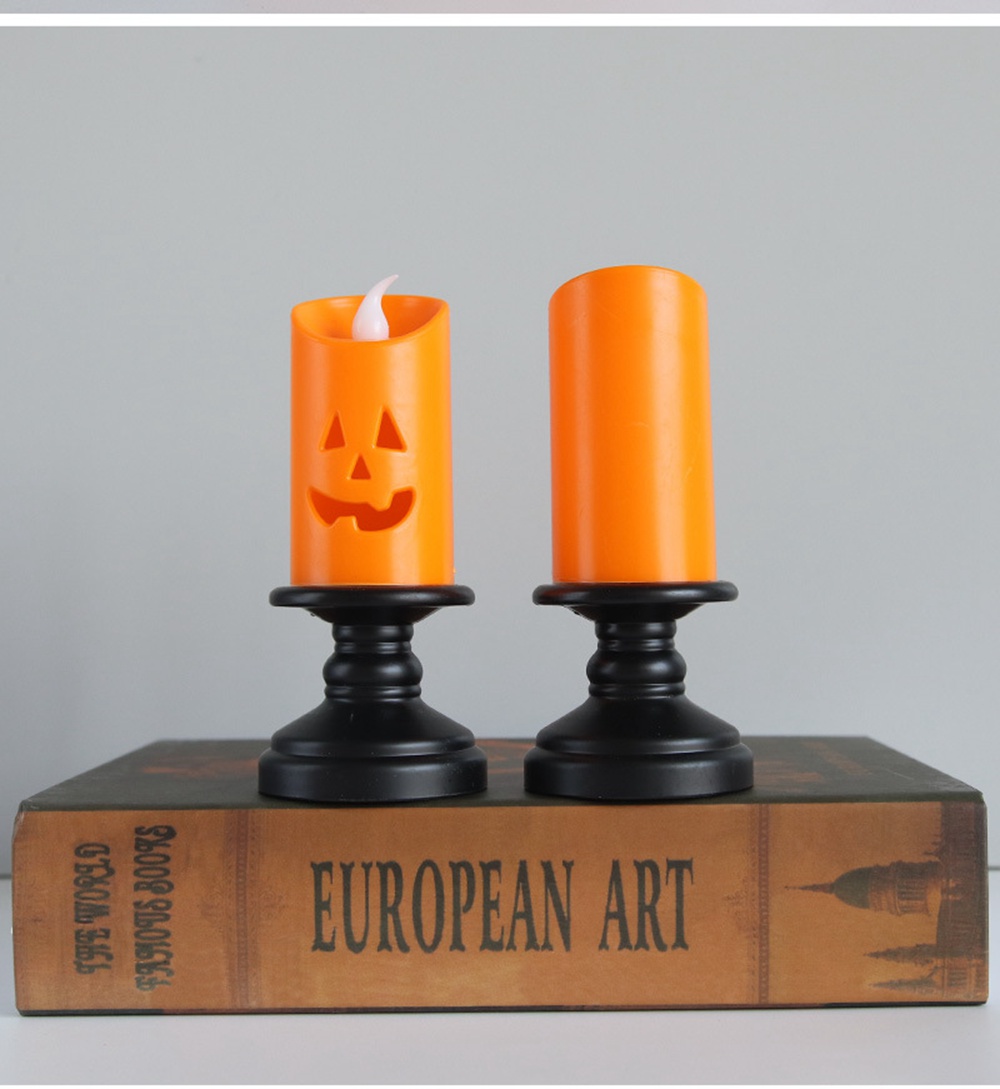 3PCS Halloween Pumpkin LED Lights Candlestick Lamp - Image 4