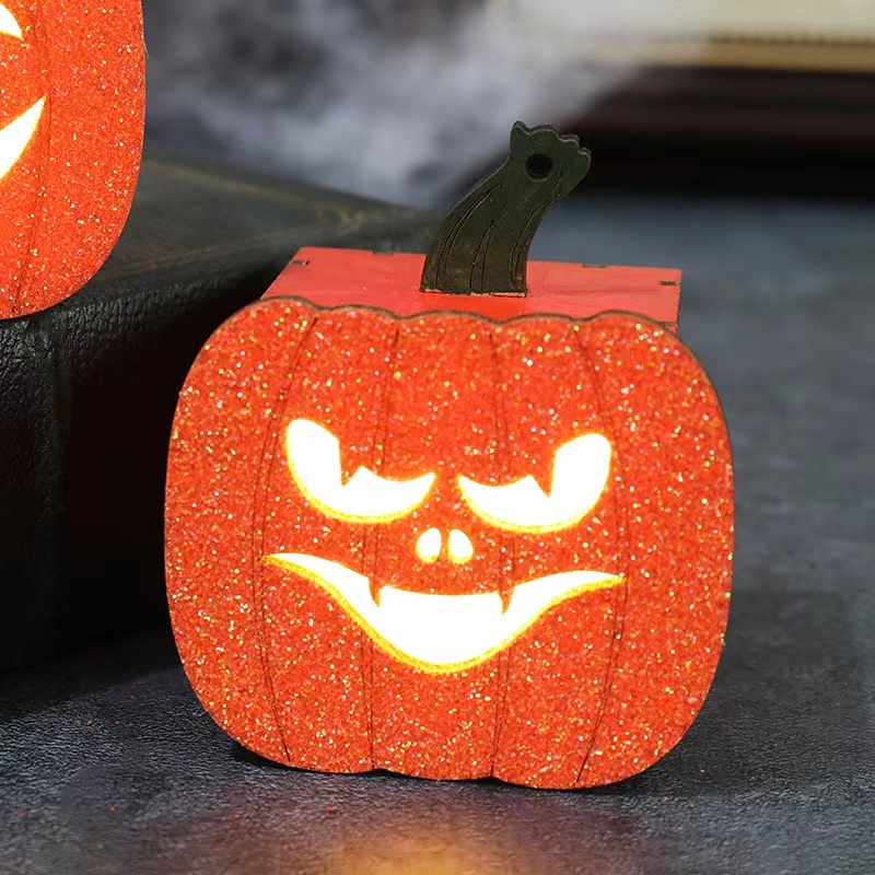 4PCS Halloween Glowing Jack-o-lantern LED Lights Home Decorations - Image 7