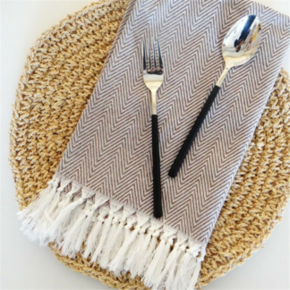 4PCS Hand-made Cotton Yarn Dyed Tassel Napkin